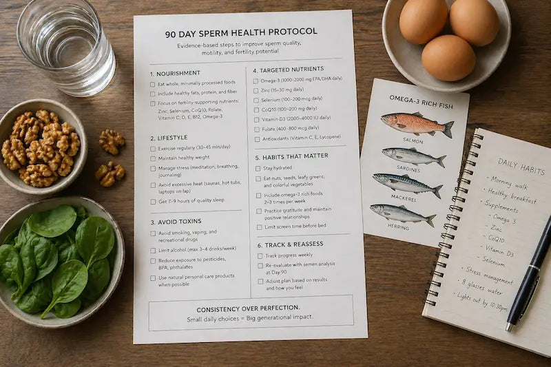 Evidence-based lifestyle foods and routine planning for improving sperm count naturally
