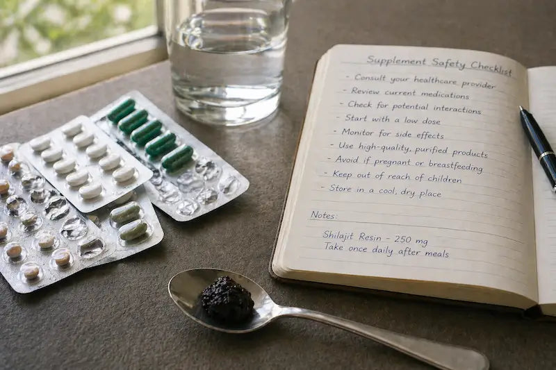 Checking supplement safety before combining shilajit with prescription medications