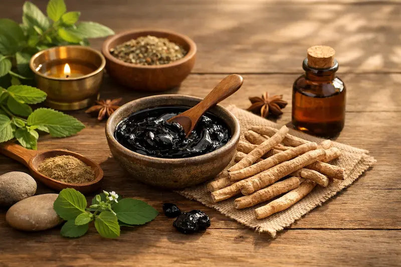 Shilajit vs Ashwagandha: Evidence-Based Comparison (14 Studies Cited)