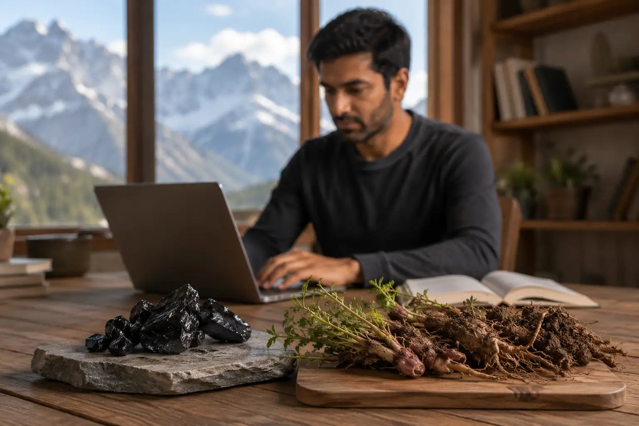 Comparison of shilajit resin and Rhodiola Rosea root in a wellness research setting.